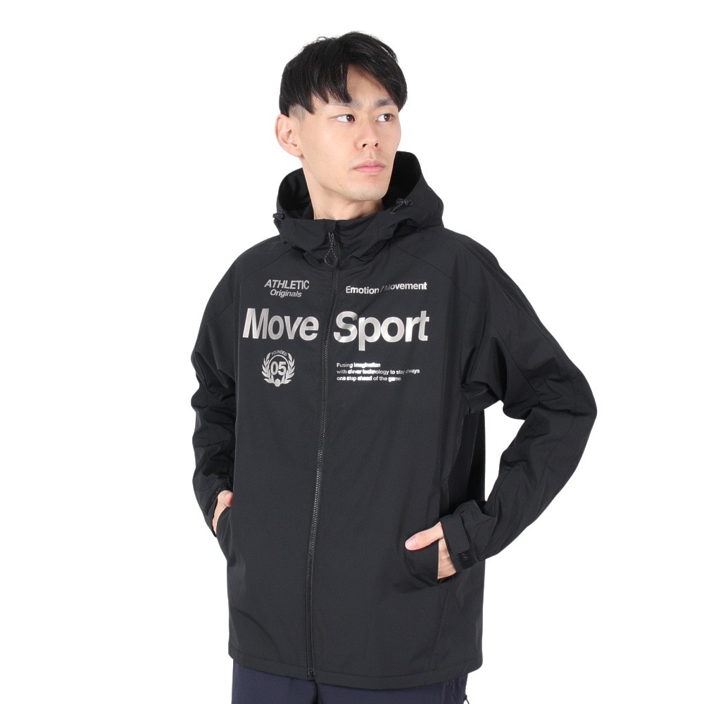 デサント（DESCENTE）（メンズ）HEATNAVI ロゴフルジップ フーディー ST4FWB34M BK00