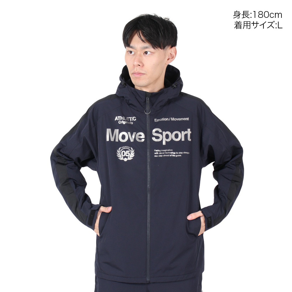 デサント（DESCENTE）（メンズ）HEATNAVI ロゴフルジップ フーディー ST4FWB34M NVBK