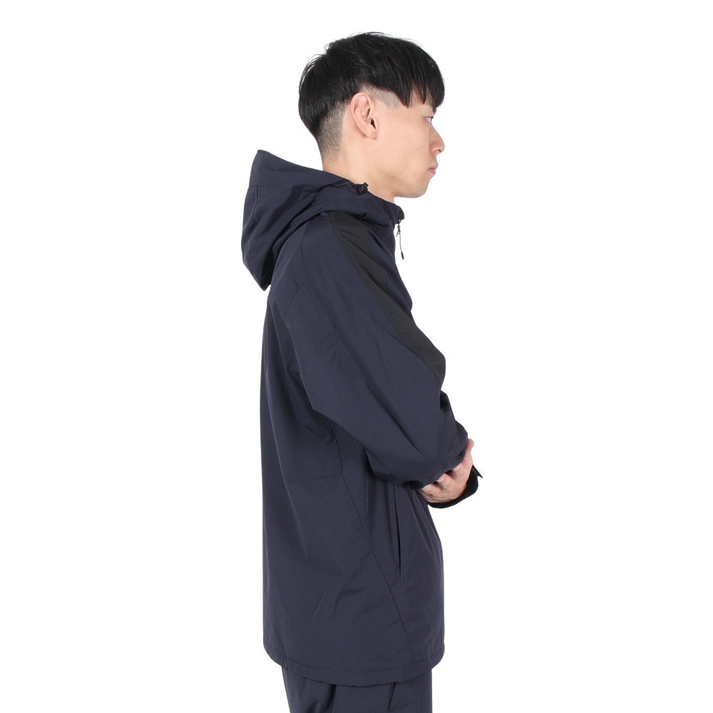 デサント（DESCENTE）（メンズ）HEATNAVI ロゴフルジップ フーディー ST4FWB34M NVBK
