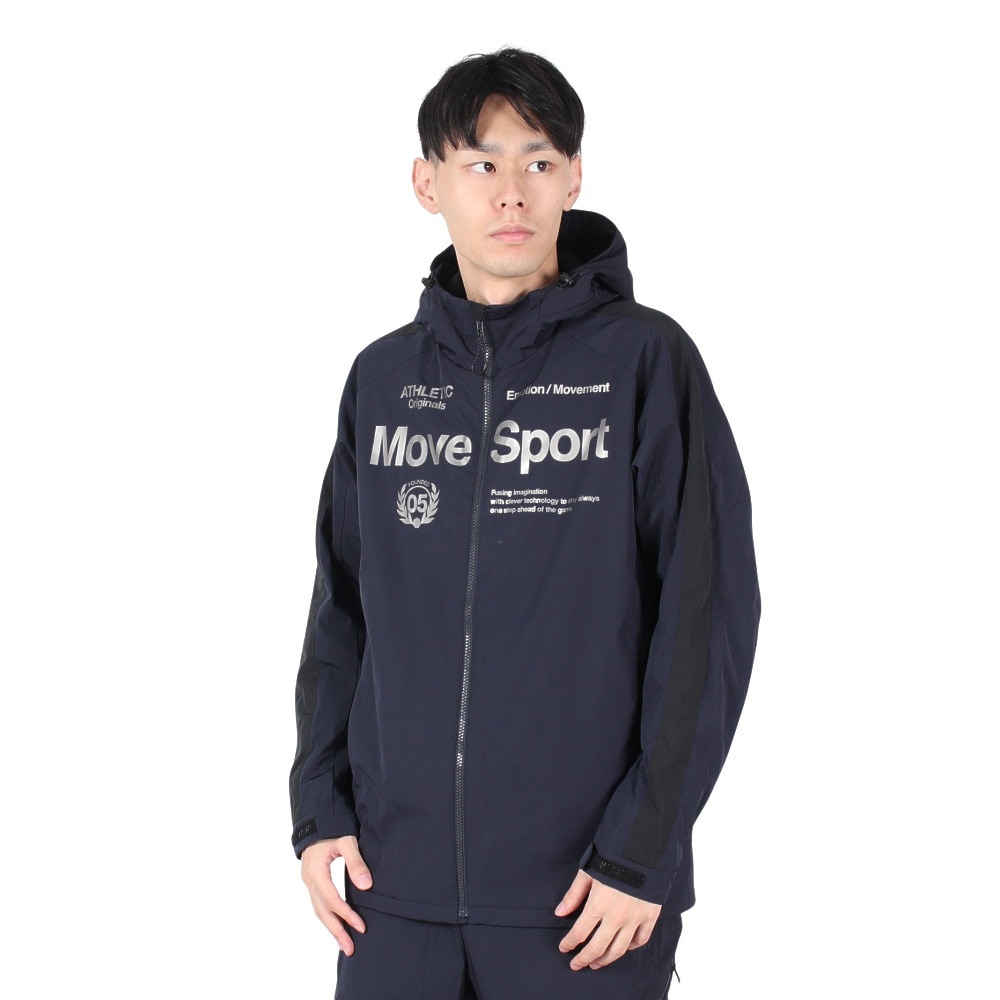 デサント（DESCENTE）（メンズ）HEATNAVI ロゴフルジップ フーディー ST4FWB34M NVBK