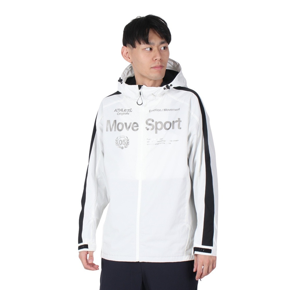 デサント（DESCENTE）（メンズ）HEATNAVI ロゴフルジップ フーディー ST4FWB34M WHBK