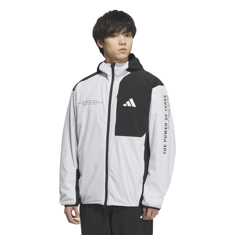 アディダス（adidas）（メンズ）アダプテーション レギュラーフィット ストレッチ ウーブン フード付き フルジップ トラックトップ Z4786-KA1239