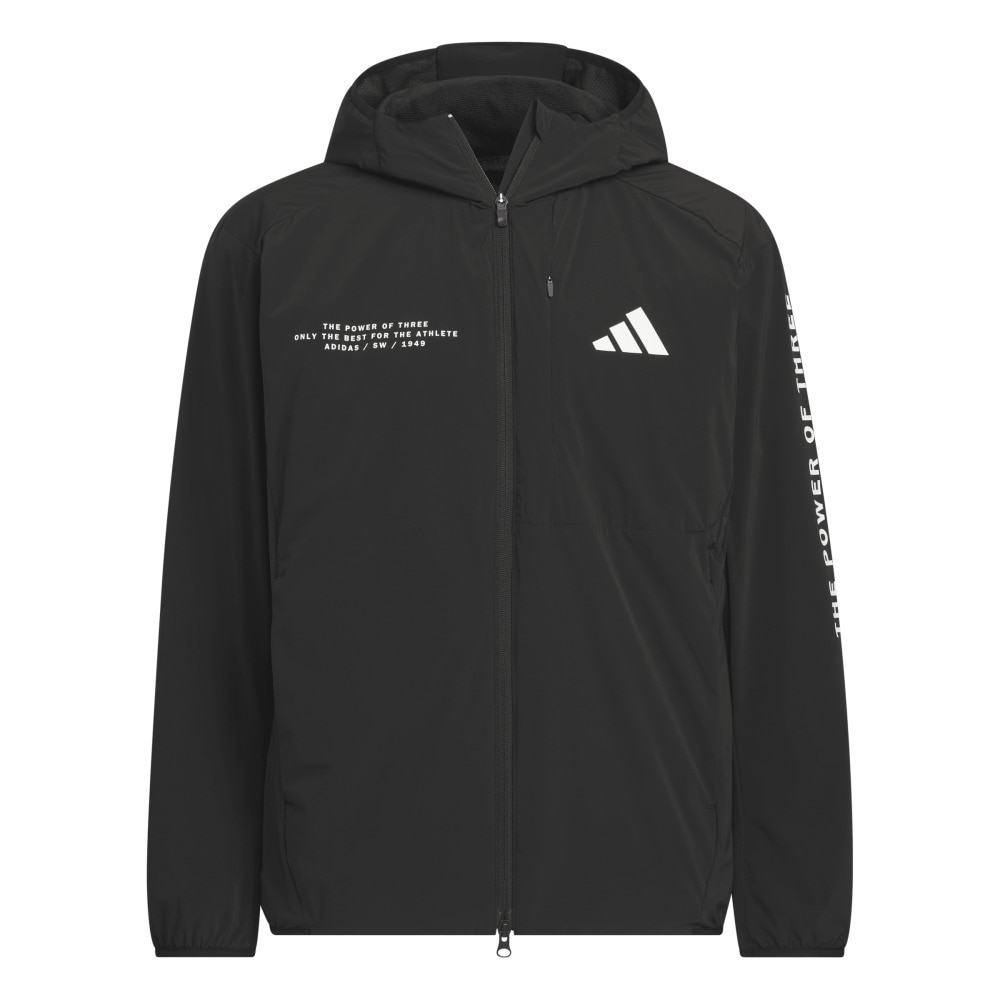 アディダス（adidas）（メンズ）アダプテーション レギュラーフィット ストレッチ ウーブン フード付き フルジップ トラックトップ Z4786-KA1240