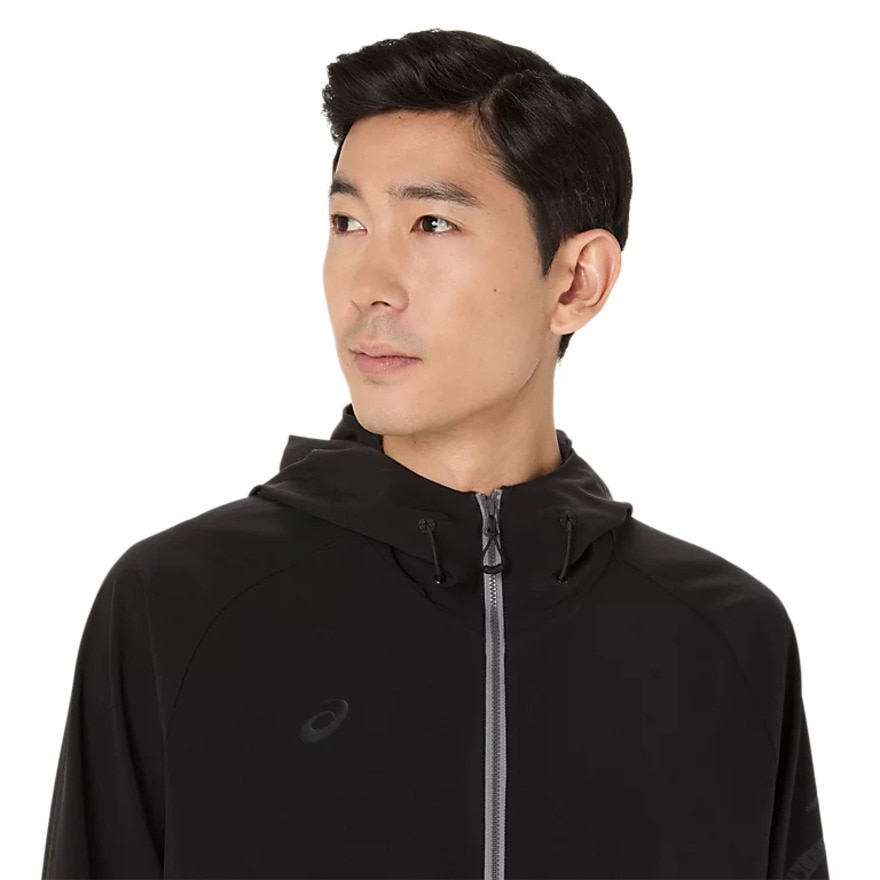アシックス（ASICS）（メンズ）はっ水ストレッチウーブンフーディー ブレーカーシャツ 2031F167.001