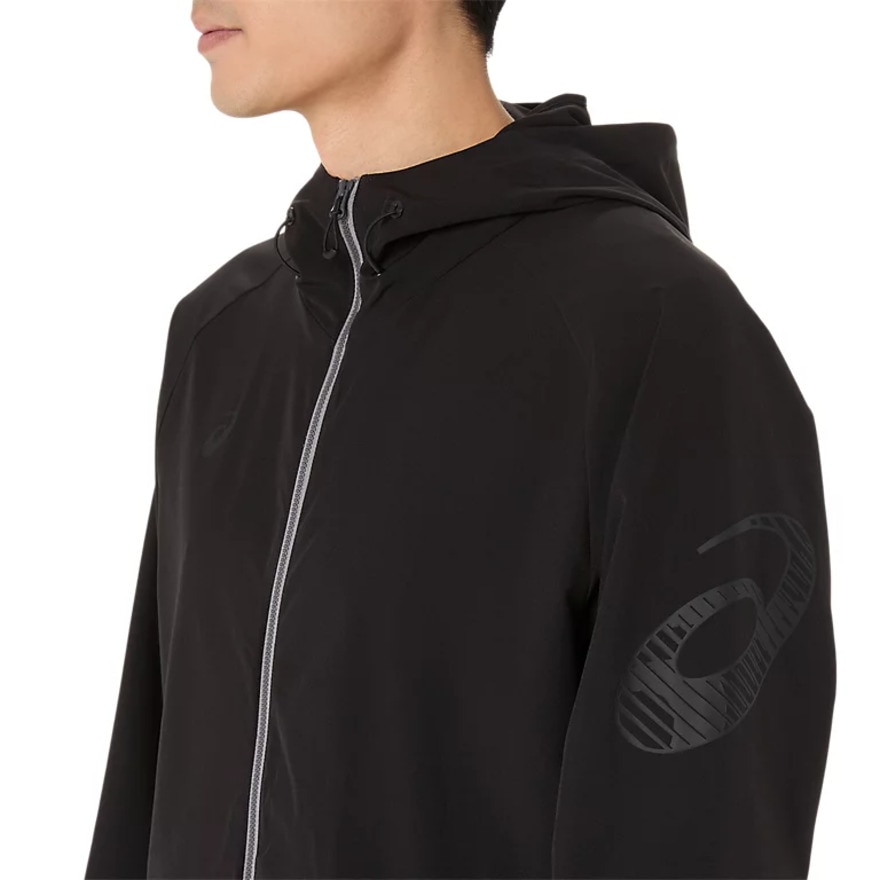 アシックス（ASICS）（メンズ）はっ水ストレッチウーブンフーディー ブレーカーシャツ 2031F167.001
