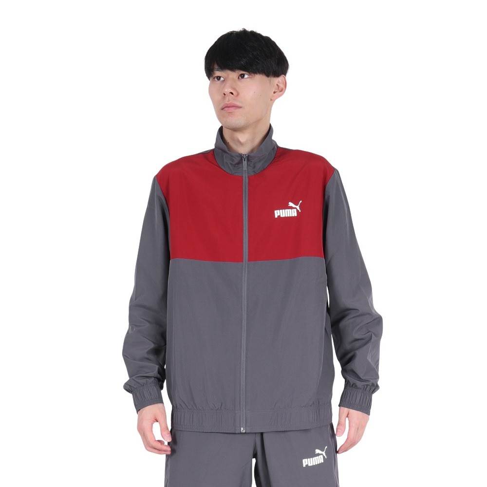 プーマ（PUMA）（メンズ）ウーブン カラーブロックスーツ 上下セット 684143 69 GRY
