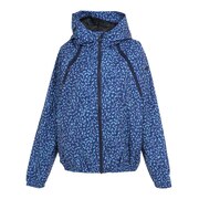 ルコック スポルティフ（Lecoq Sportif）（レディース）裏メッシュ 撥水 フルジップ 総柄グラフィックウィンドジャケット QMWVJF30 NV