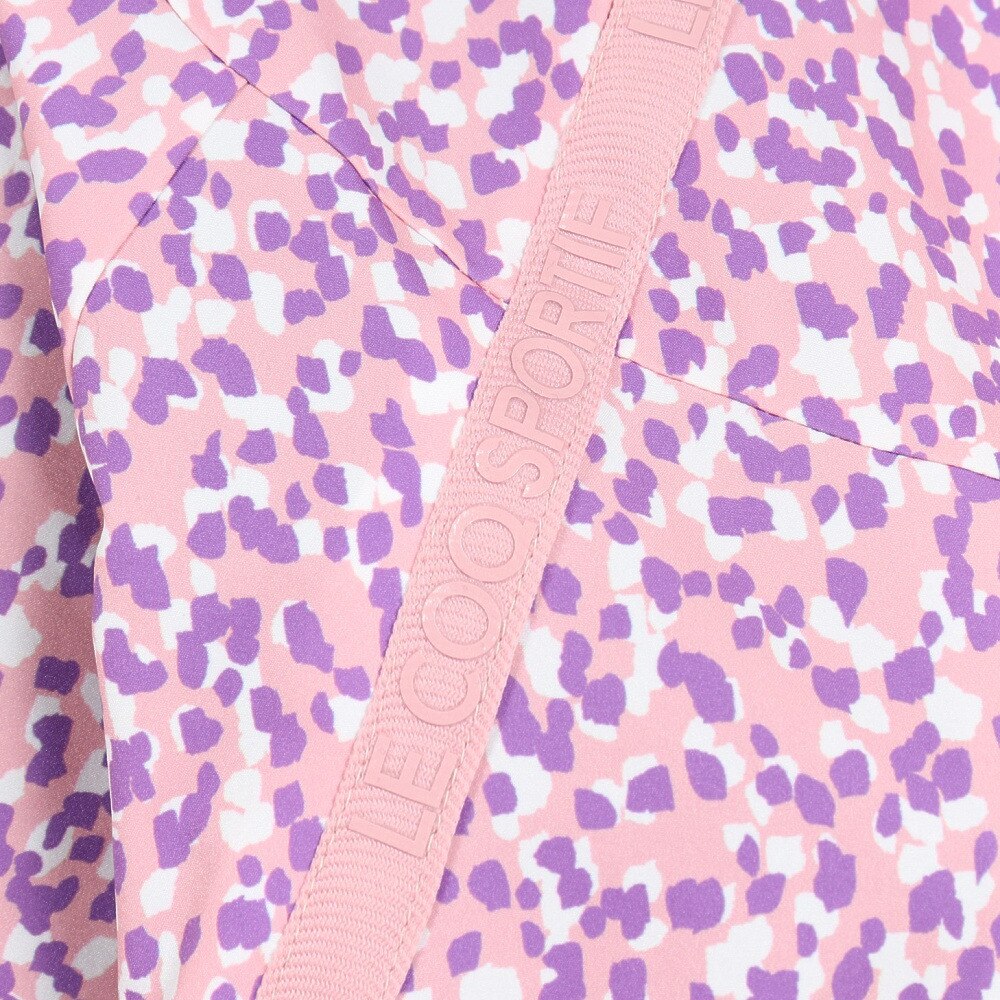 ルコックスポルティフ（lecoqsportif）（レディース）裏メッシュ 撥水 フルジップ 総柄グラフィックウィンドジャケット QMWVJF30 PK