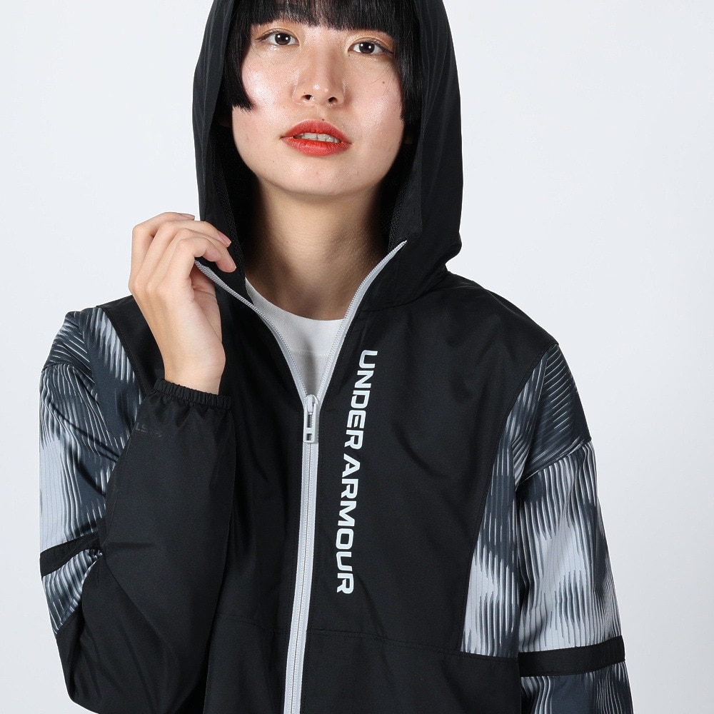 アンダーアーマー（UNDER ARMOUR）（レディース）パーカー レディース メッシュ ウーブン フルジップ フーディー 1381238 001