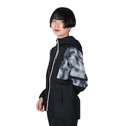 (レディース)パーカー レディース メッシュ ウーブン フルジップ フーディー 1381238 001