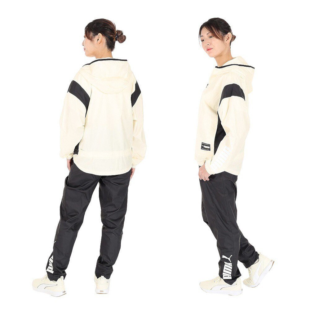 プーマ（PUMA）（レディース）裏メッシュ 防風 アウター ウーブンジャケット 523539 65 LGRY