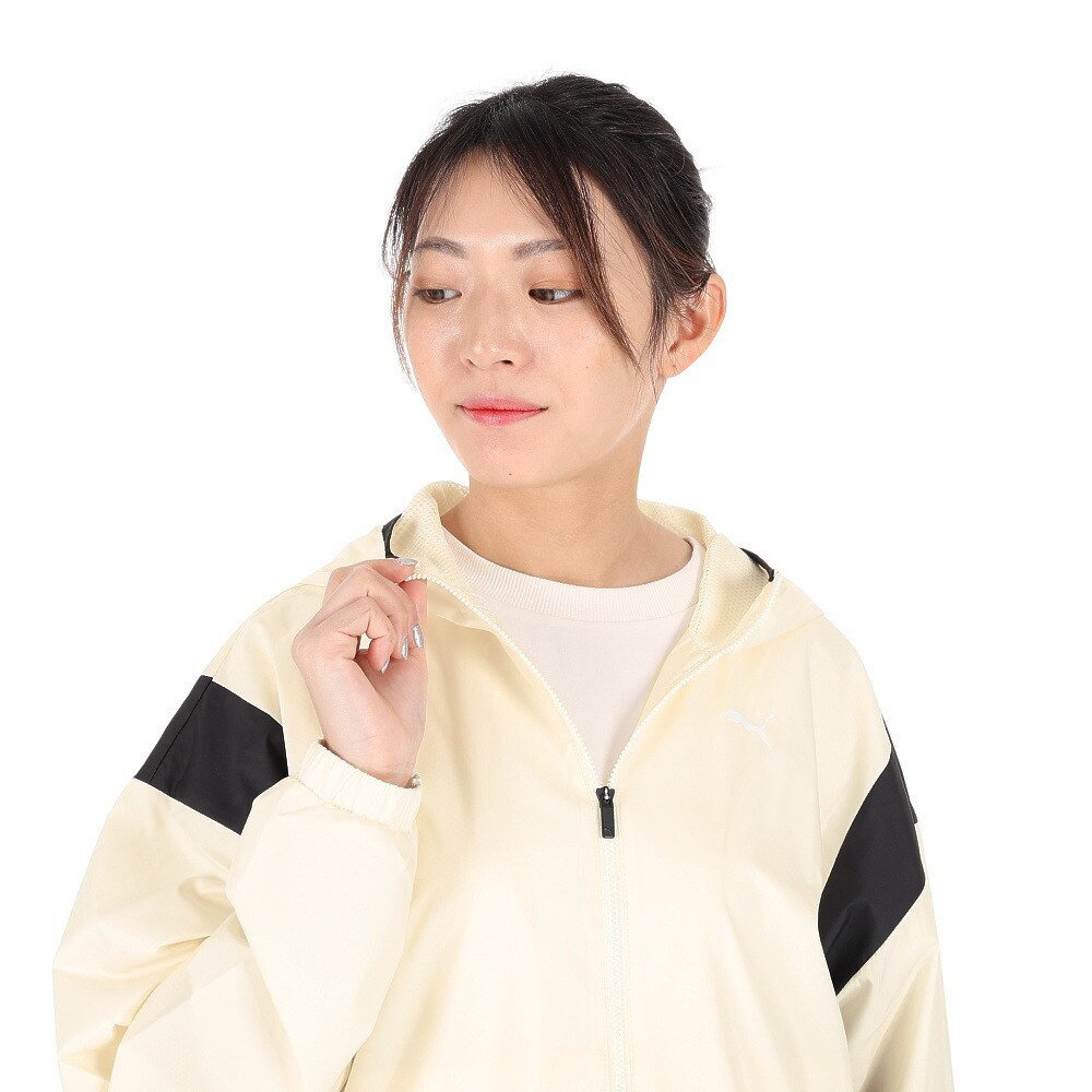 プーマ（PUMA）（レディース）裏メッシュ 防風 アウター ウーブンジャケット 523539 65 LGRY