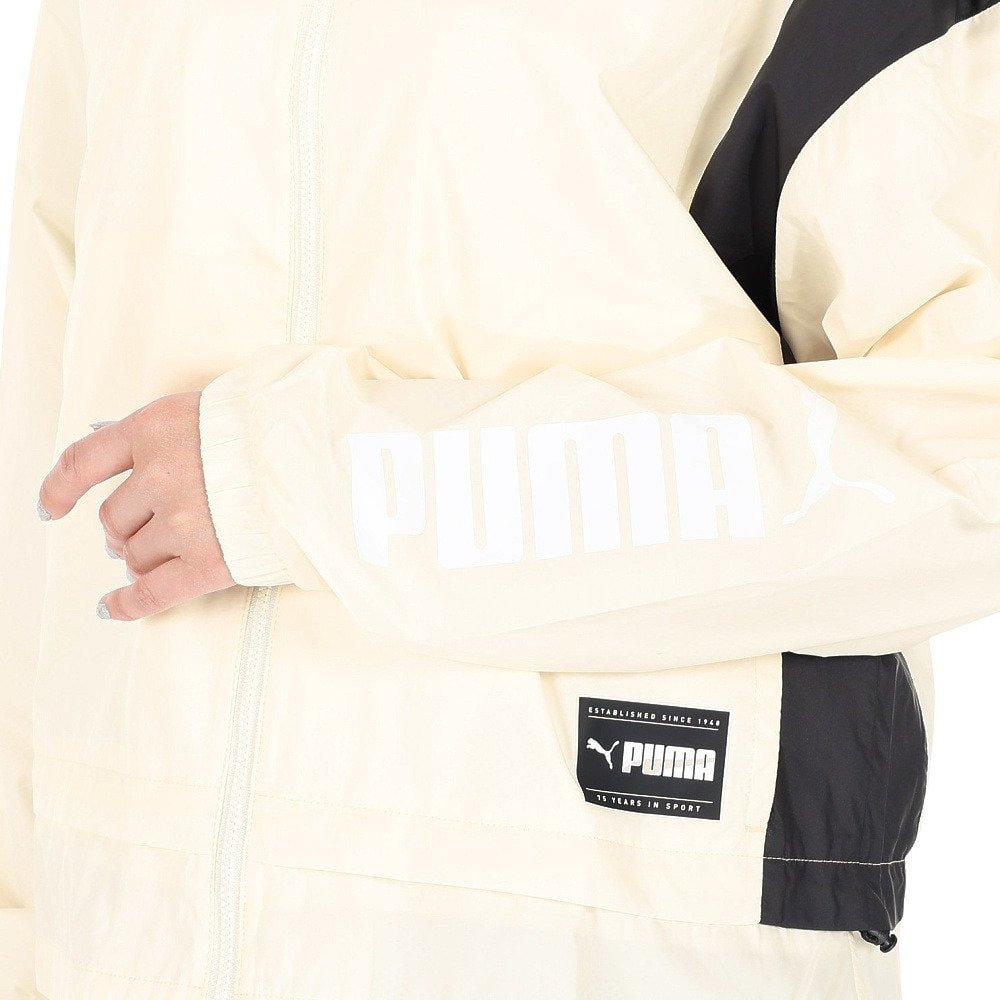 プーマ（PUMA）（レディース）裏メッシュ 防風 アウター ウーブンジャケット 523539 65 LGRY