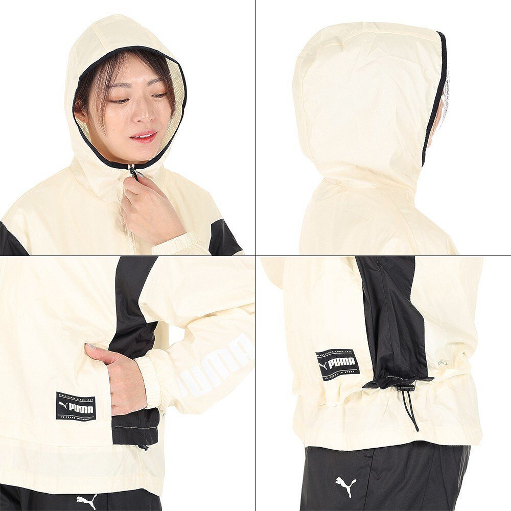 プーマ（PUMA）（レディース）裏メッシュ 防風 アウター ウーブンジャケット 523539 65 LGRY