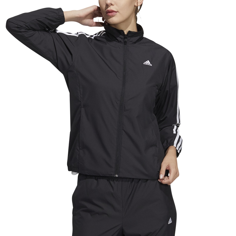 《極美品》adidasピンクスリーストライプブルゾンジャンバー M