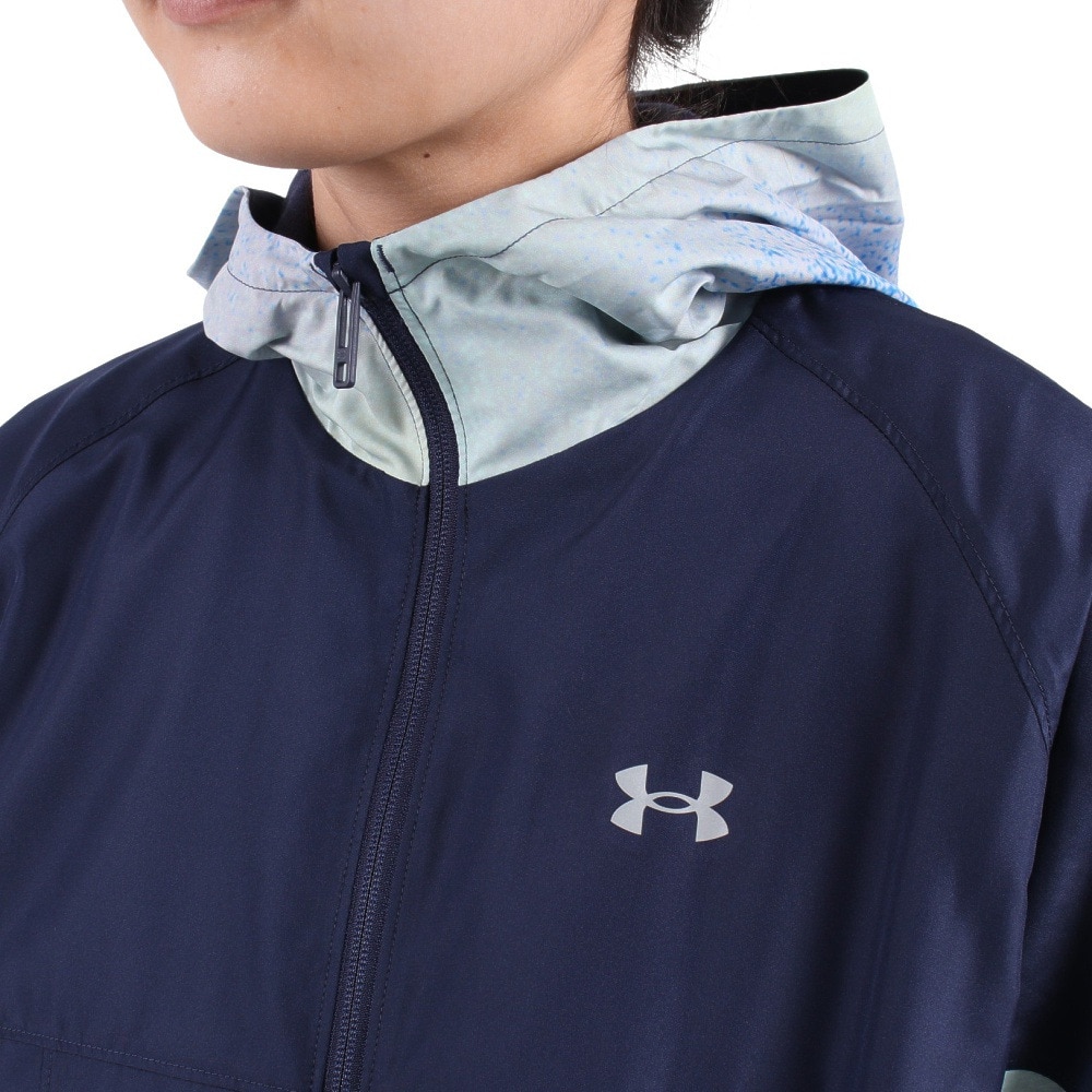 アンダーアーマー（UNDER ARMOUR）（レディース）トリコット ウーブン フルジップ フーディー 1381236 410