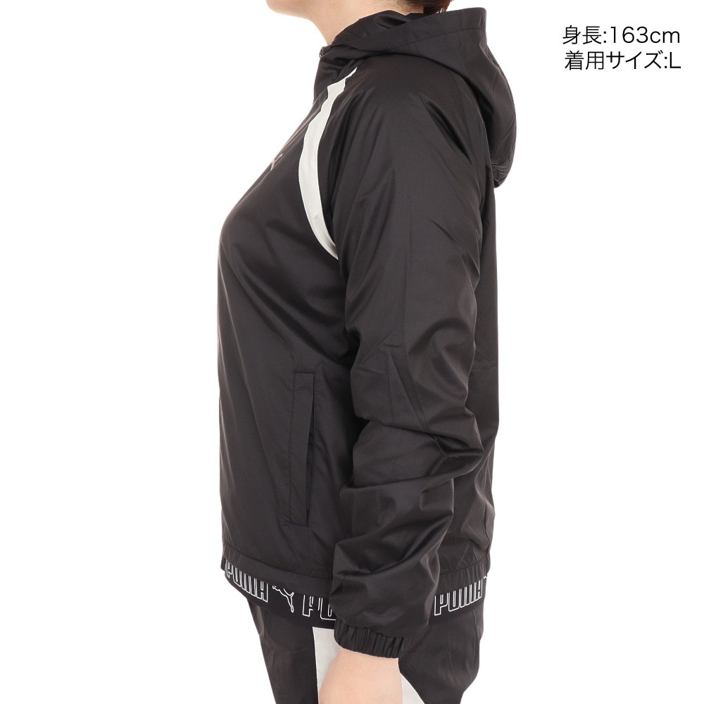 プーマ（PUMA）（レディース）裏起毛トリコット ウーブン ジャケット 524294 01 BLK