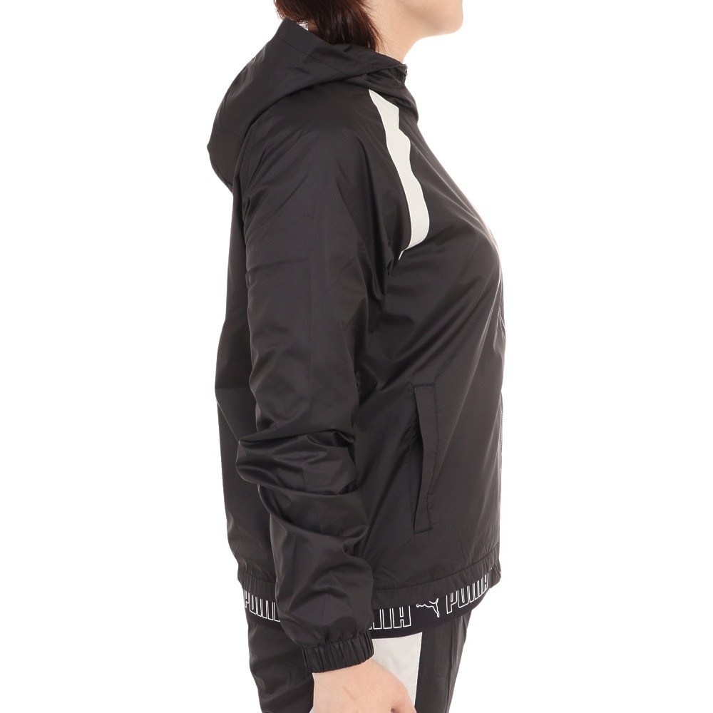 プーマ（PUMA）（レディース）裏起毛トリコット ウーブン ジャケット 524294 01 BLK