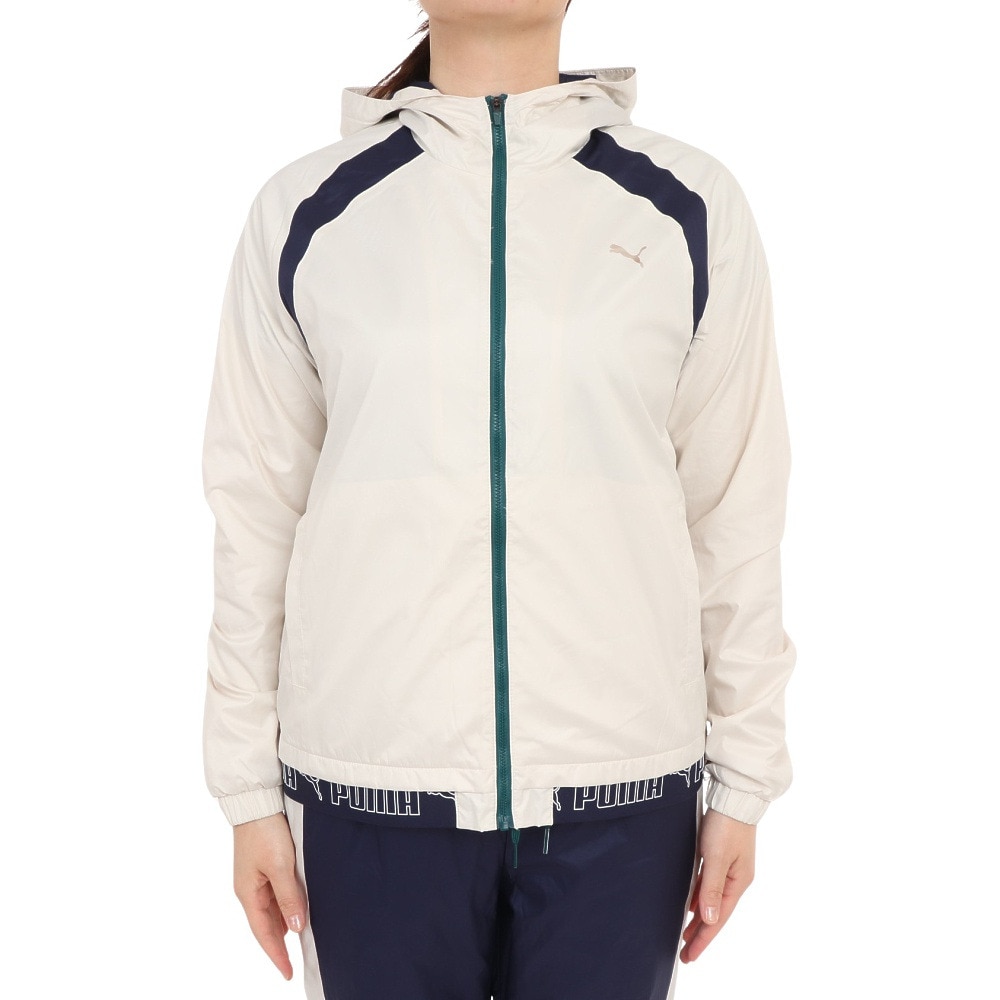 プーマ（PUMA）（レディース）裏起毛トリコット ウーブン ジャケット 524294 87 BEG