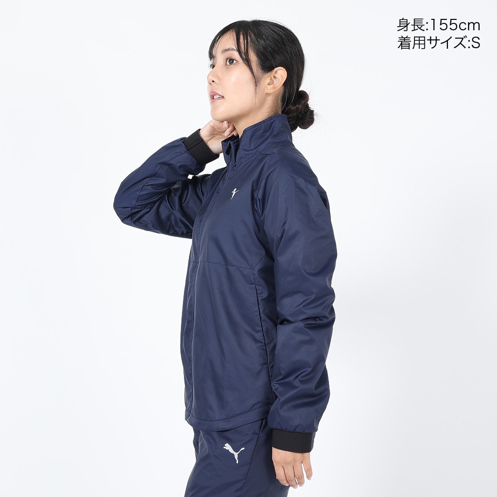 プーマ（PUMA）（レディース）起毛トリコットウーブンジャケット 525024 06 NVY