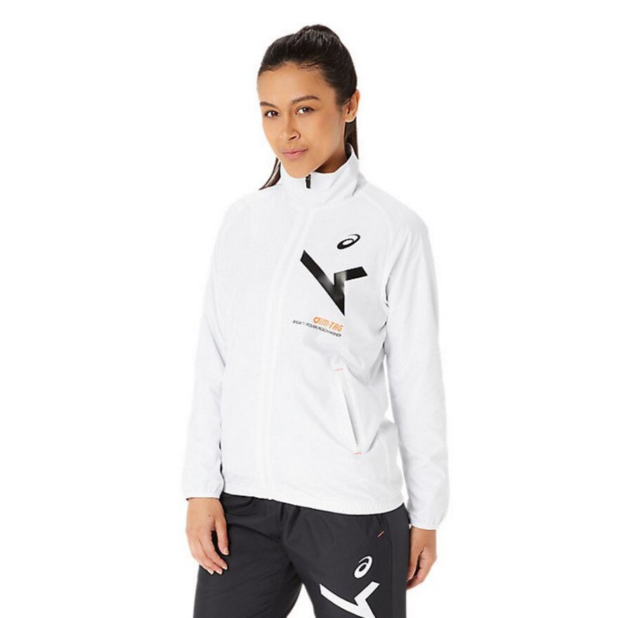アシックス（ASICS）（レディース）ウインドブレーカート レディース AIM裏 トリコット ジャケット 2032C874.100