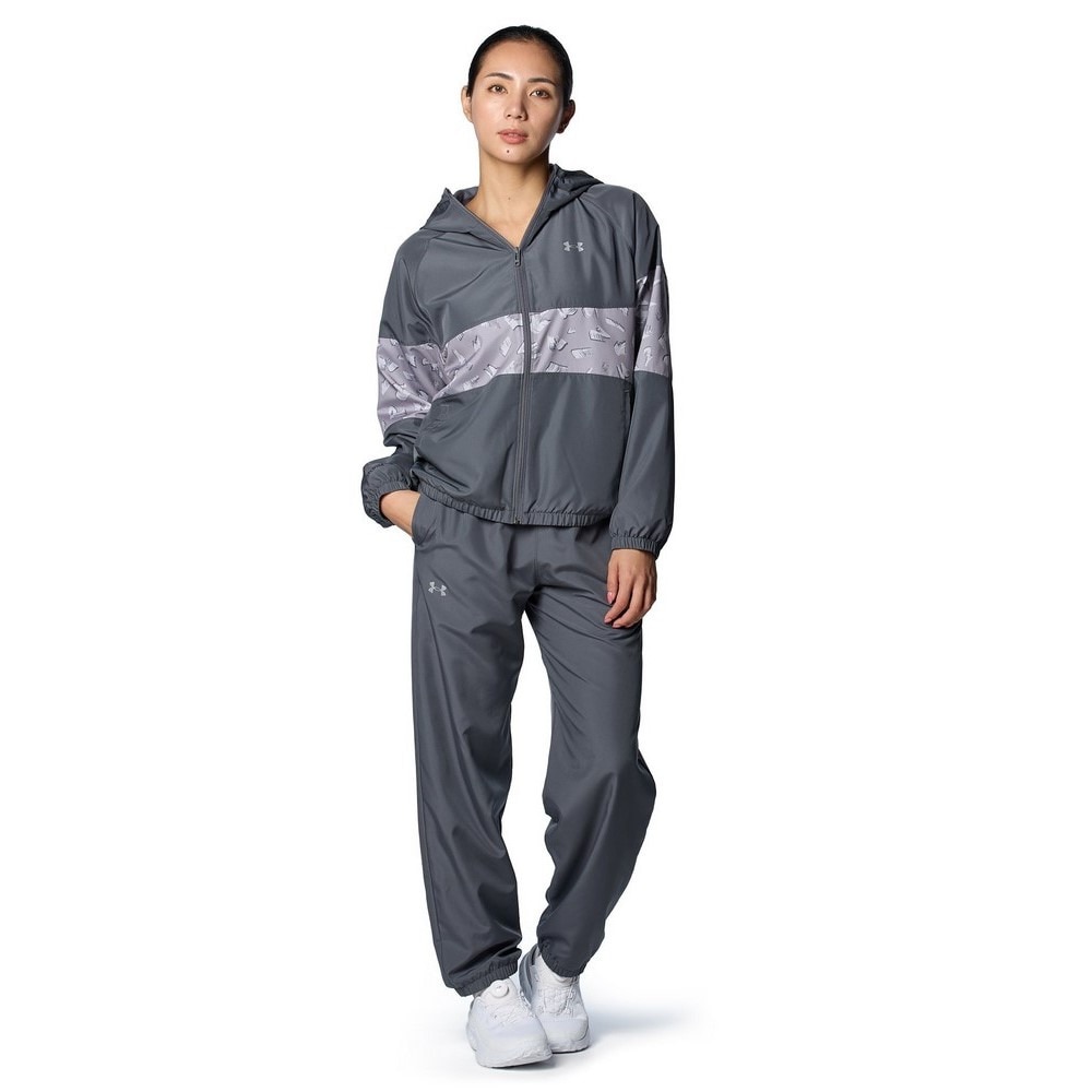 アンダーアーマー（UNDER ARMOUR）（レディース）トリコット ウーブン フルジップ フーディー 1388192 025