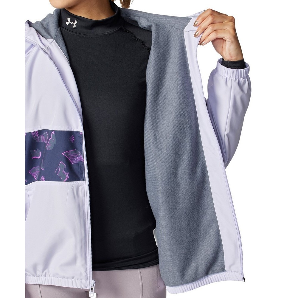 アンダーアーマー（UNDER ARMOUR）（レディース）トリコット ウーブン フルジップ フーディー 1388192 535