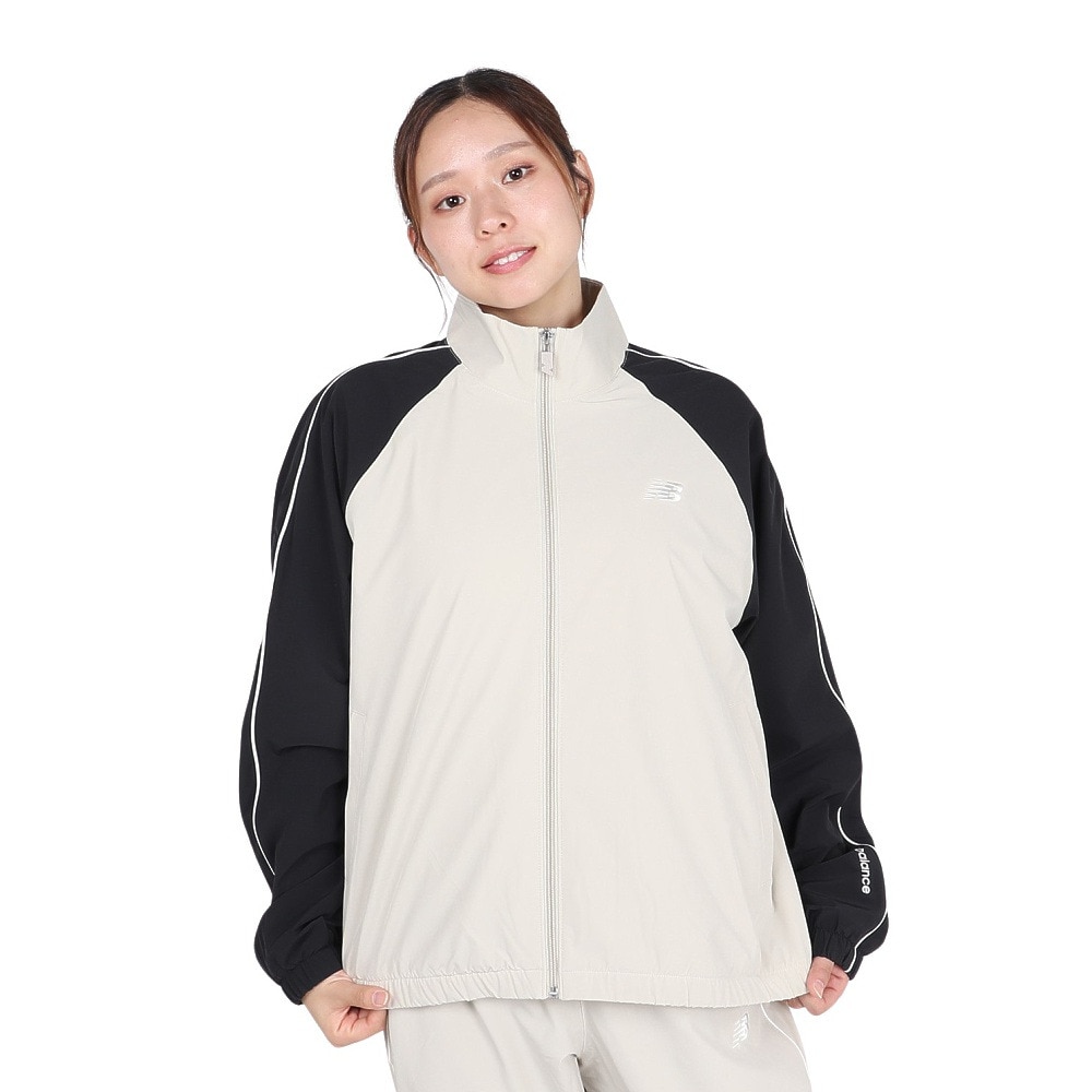 ニューバランス（new balance）（レディース）裏起毛 トリコット ラインド ウーブン トラックジャケット AWJ53171SHY