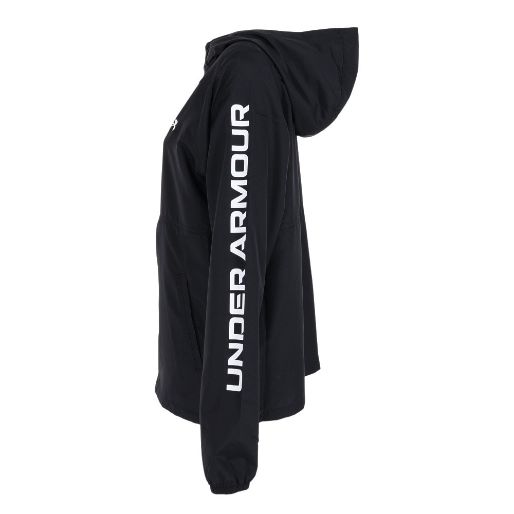 アンダーアーマー（UNDER ARMOUR）（レディース）フード付き 撥水 UAワードマーク ウーブン フルジップ ジャケット 1378322 001