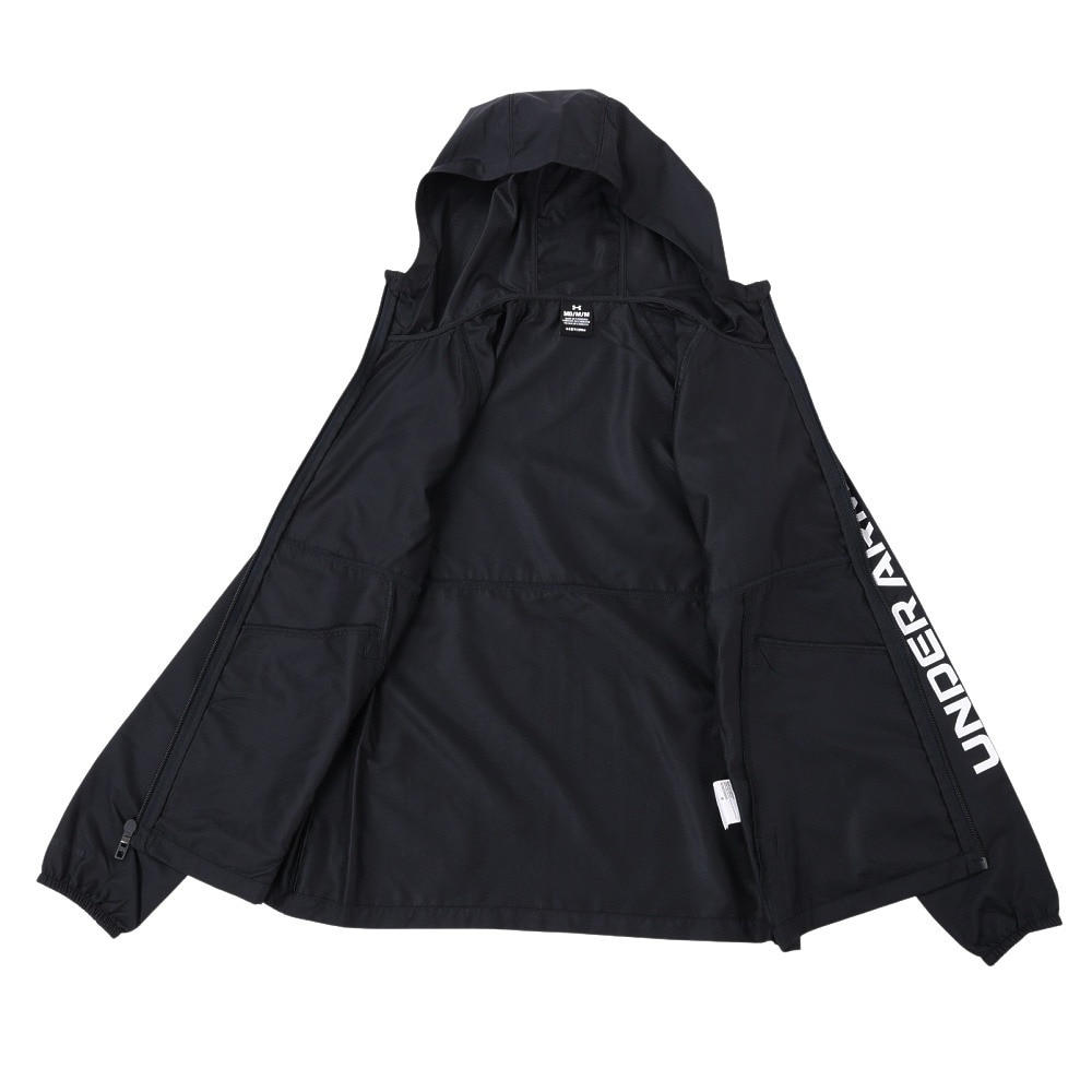 アンダーアーマー（UNDER ARMOUR）（レディース）フード付き 撥水 UAワードマーク ウーブン フルジップ ジャケット 1378322 001