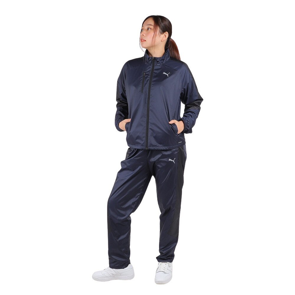 プーマ（PUMA）（レディース）裏トリコットウーブンパンツ W 672964 43 NVY