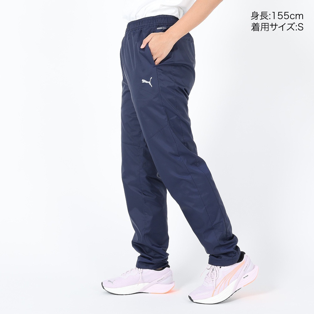 プーマ（PUMA）（レディース）裏起毛 トリコット ウーブンパンツ 525025 06 NVY