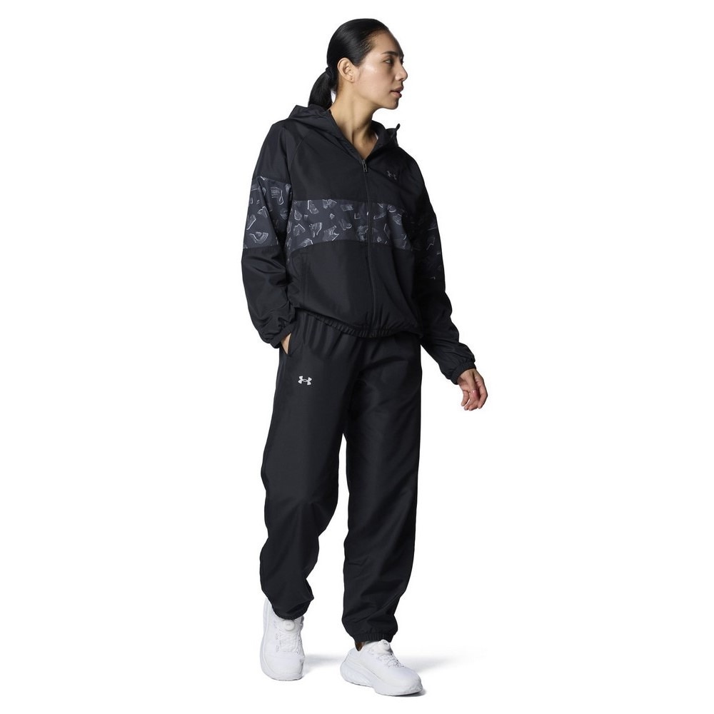アンダーアーマー（UNDER ARMOUR）（レディース）トリコット ウーブン パンツ 1388193 001