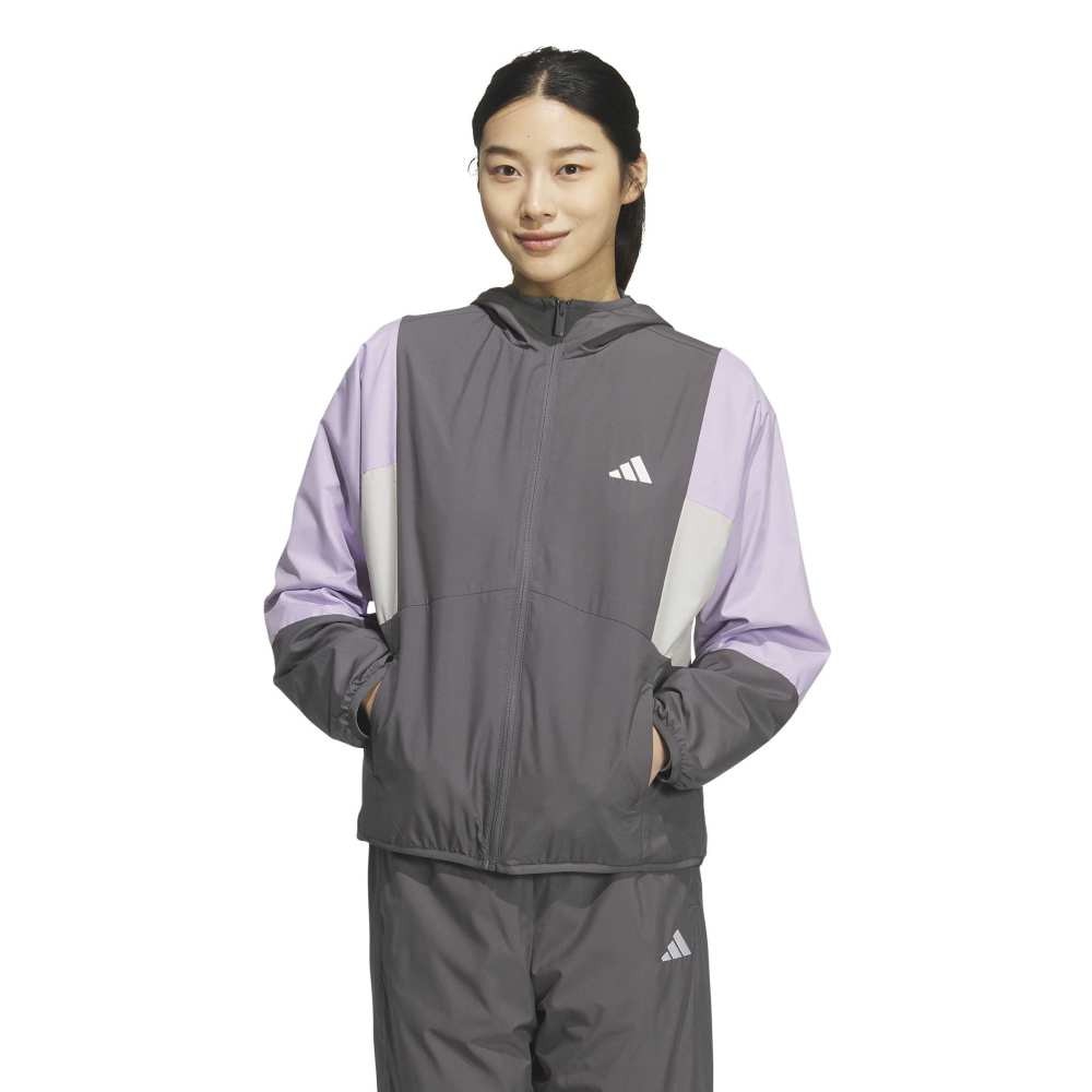 アディダス（adidas）（レディース）トラム ルーズフィット カラー ブロッキング ウインドブレーカー ジャケット P0338-KA0937