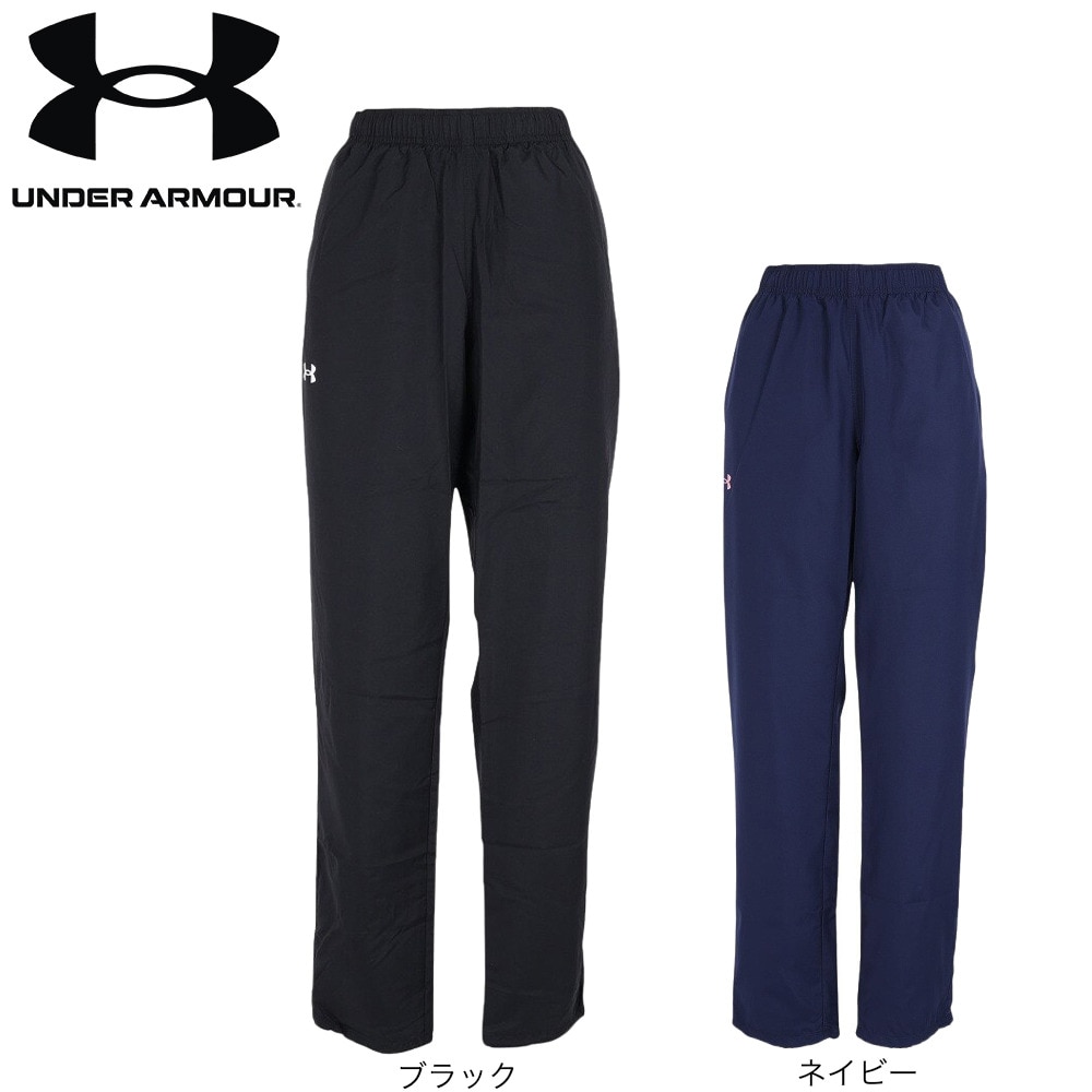 アンダーアーマー（UNDER ARMOUR）（レディース）撥水 軽量 ロングパンツ UAワードマーク ウーブン パンツ 1378323 001