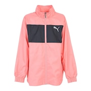 プーマ(PUMA)(キッズ)裏トリコット ウーブンジャケット B 672965 36 PNK