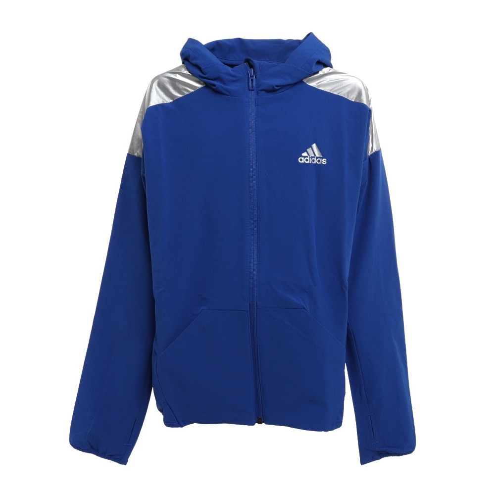 adidas(アディダス) メタリックナイロン フーデッドジャケット メンズ