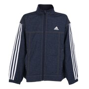 アディダス（adidas）（キッズ）デニム 総柄プリント ウーブン ルーズフィット トラックトップ BUK49-IB0272