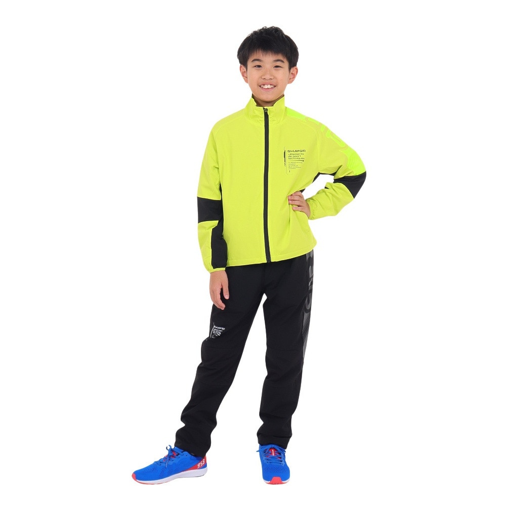 ジローム（GIRAUDM）（キッズ）ジュニア 絶耐撥水 ヒートクロス brushed ウィンドブレーカー ジャケット WB3F0037-TR856-GRSD FGRN