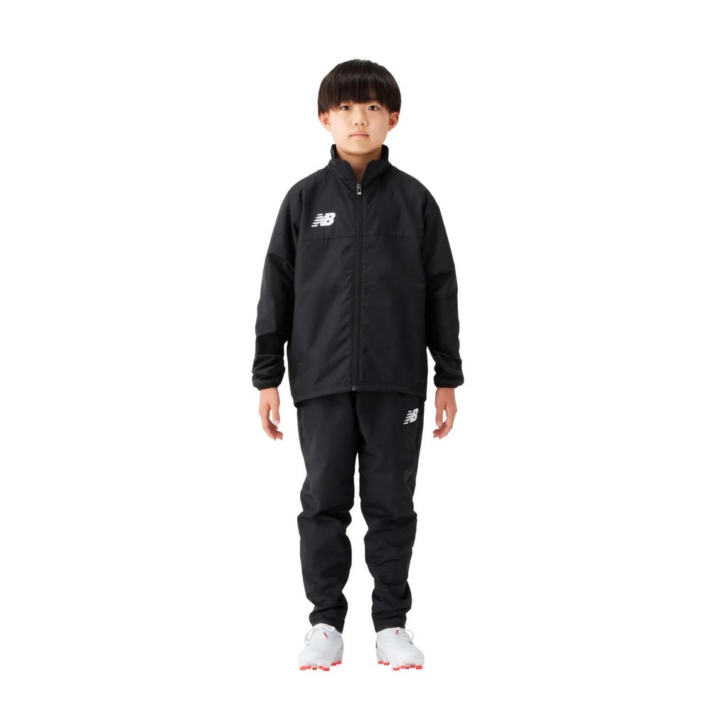 ニューバランス（new balance）（キッズ）フルジップ ウインドジャケット 裏地起毛トリコット ABJ45288BK