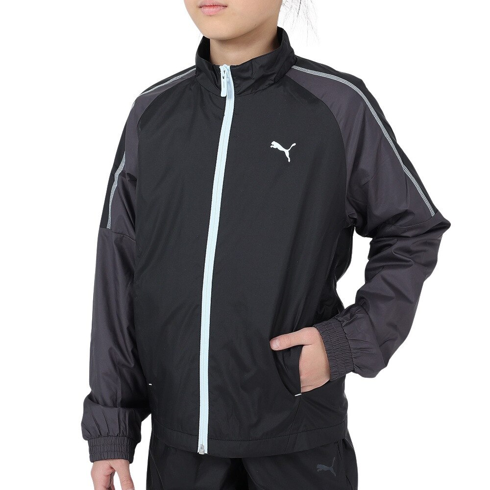 プーマ（PUMA）（キッズ）ジャケット キッズ ガールズ MOTION ウーブン ウラトリコット 677727 01 BLK