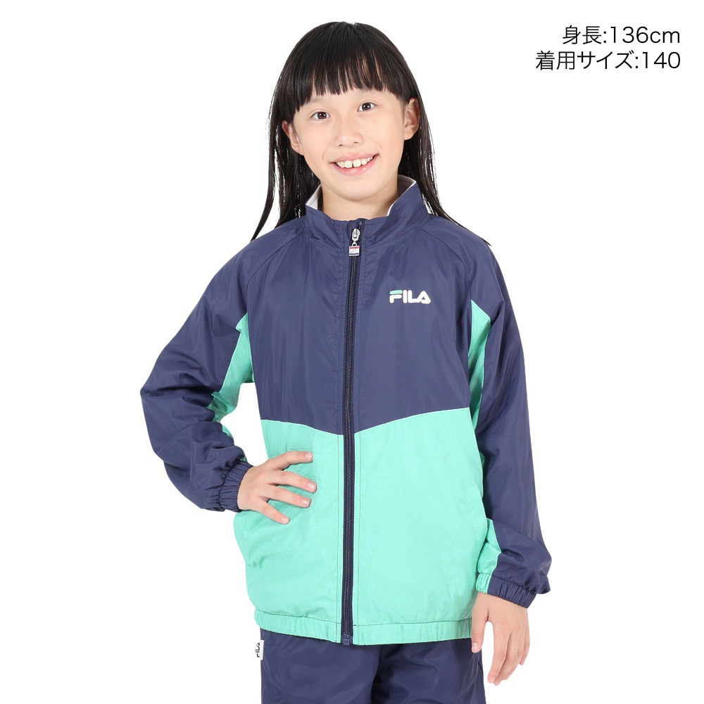 フィラ（FILA）（キッズ）ジュニア 裏トリコットジャケット 143-715NV