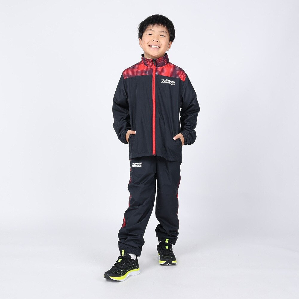 アンダーアーマー（UNDER ARMOUR）（キッズ）ジュニア トリコット プリント ウーブン フルジップ ジャケット 1381178 002