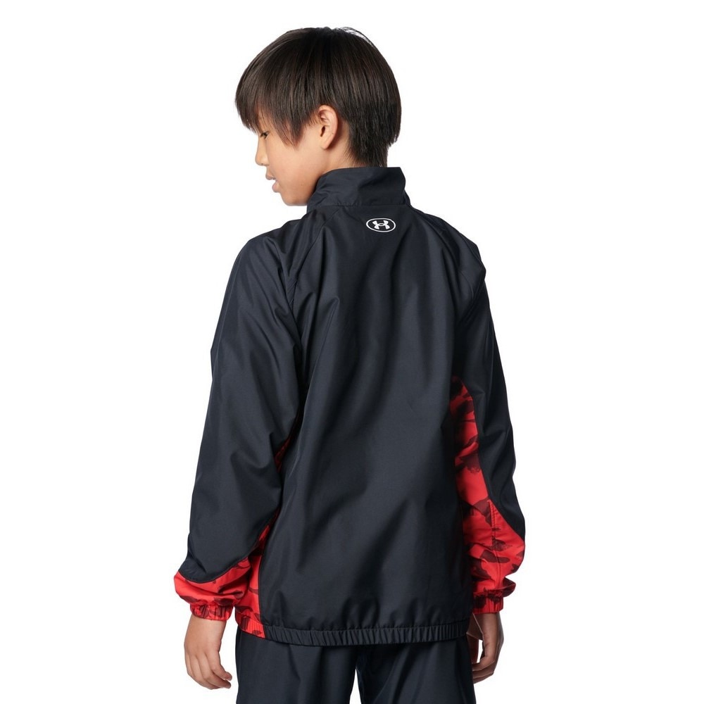 アンダーアーマー（UNDER ARMOUR）（キッズ）ジュニア トリコット ラインド プリント ウーブン フルジップ ジャケット 1388286 002