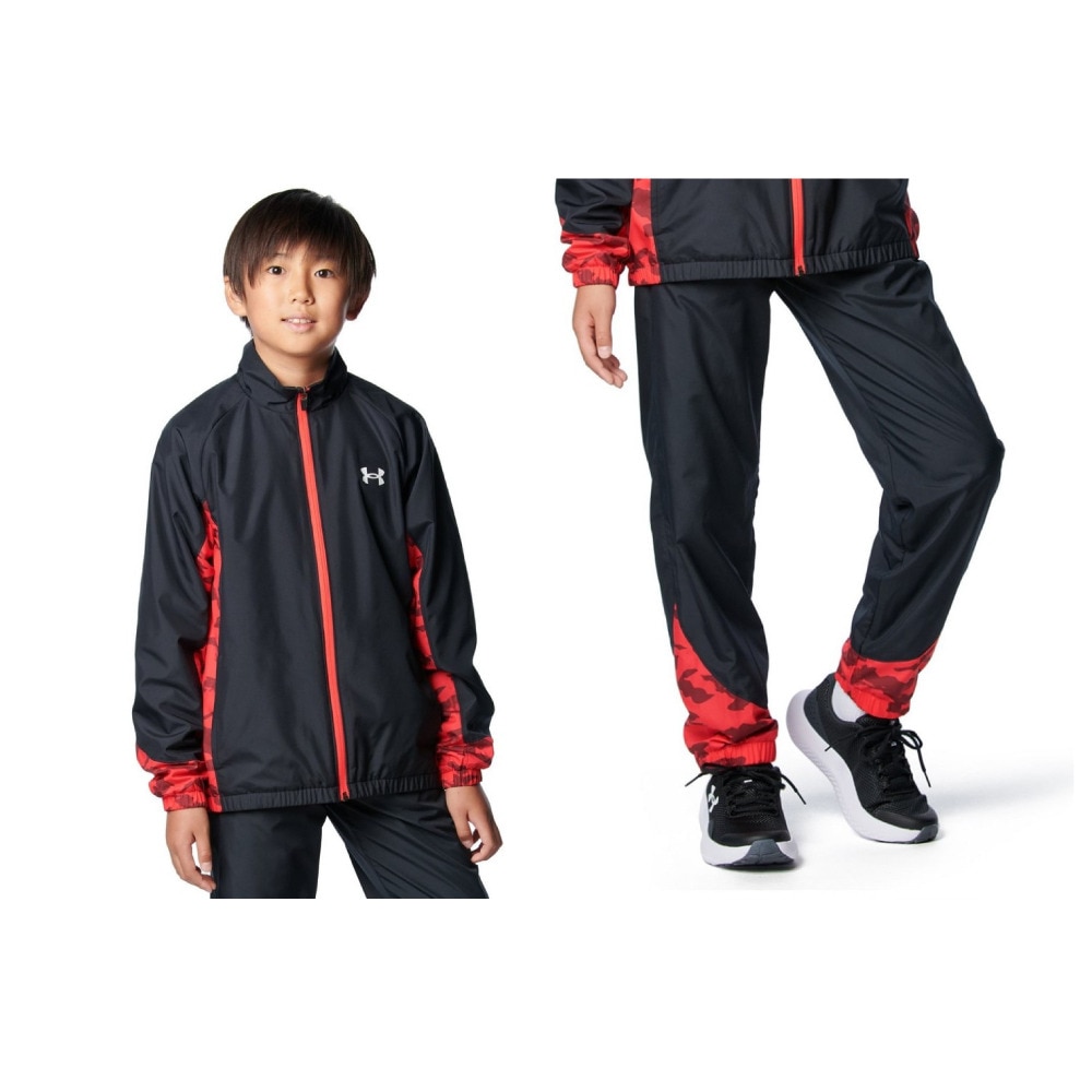 アンダーアーマー（UNDER ARMOUR）（キッズ）ジュニア トリコット ラインド プリント 上下セット 1388286 002 1388287 002