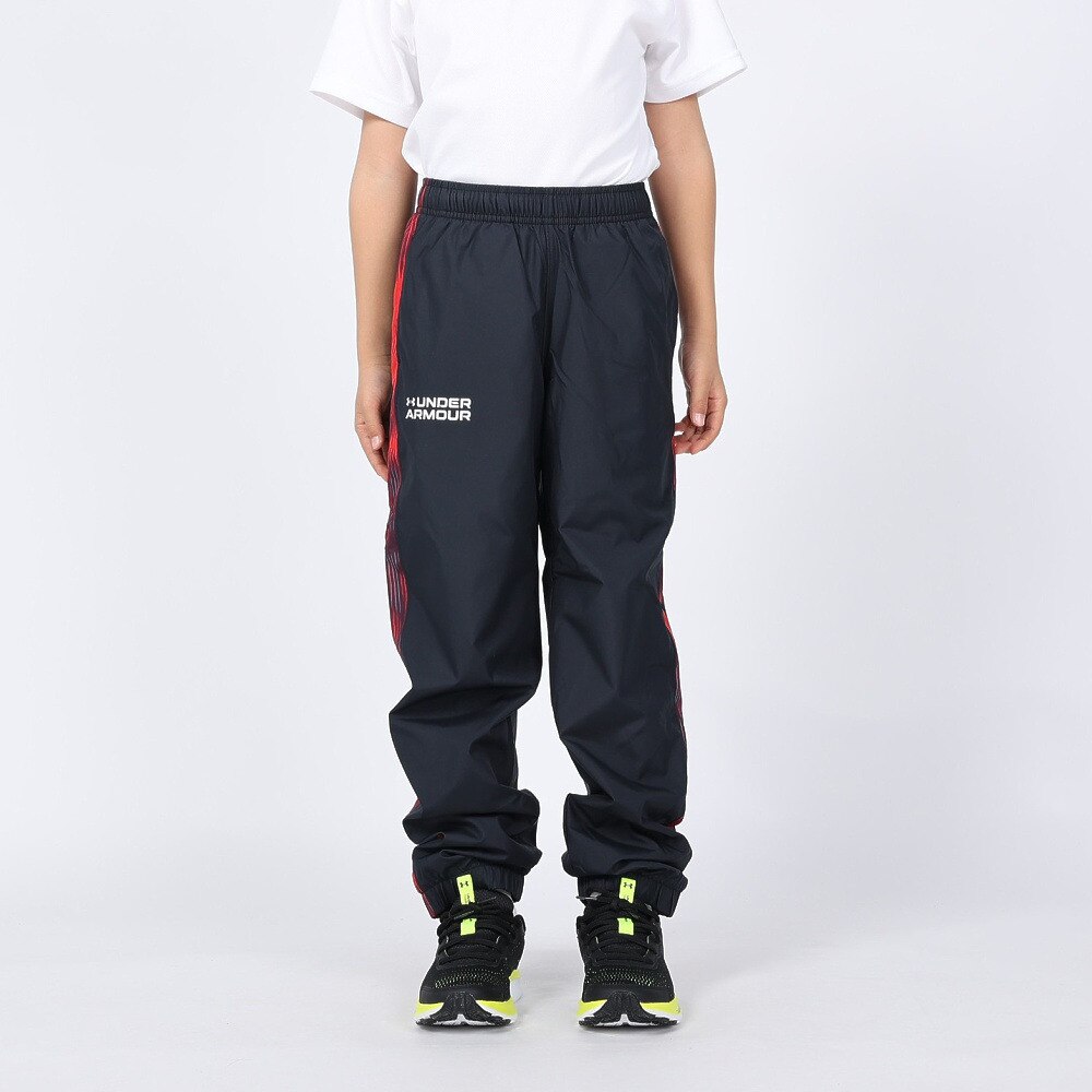 アンダーアーマー（UNDER ARMOUR）（キッズ）ジュニア トリコット プリント ウーブン パンツ 1381856 002