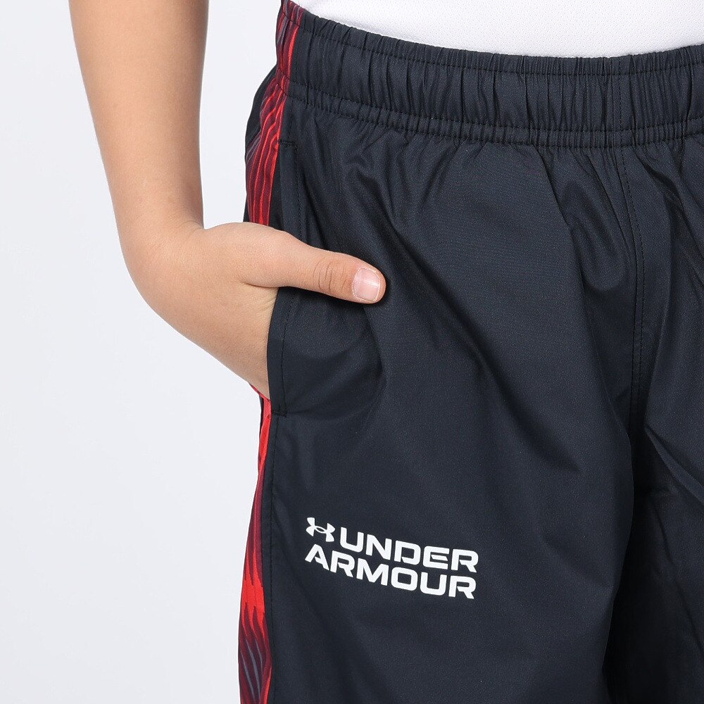 アンダーアーマー（UNDER ARMOUR）（キッズ）ジュニア トリコット プリント ウーブン パンツ 1381856 002