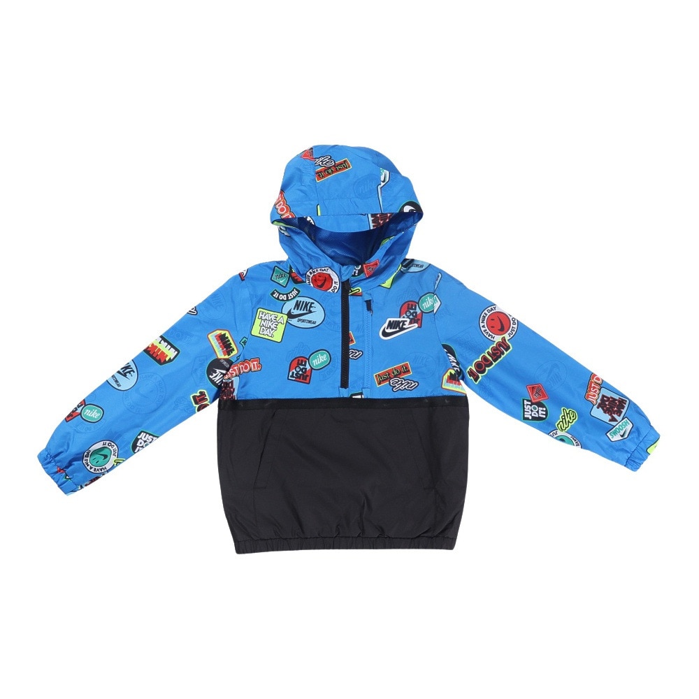 ナイキ（NIKE）（キッズ）ハーフジップ プリントブロック アノラックジャケット 86K536-B68