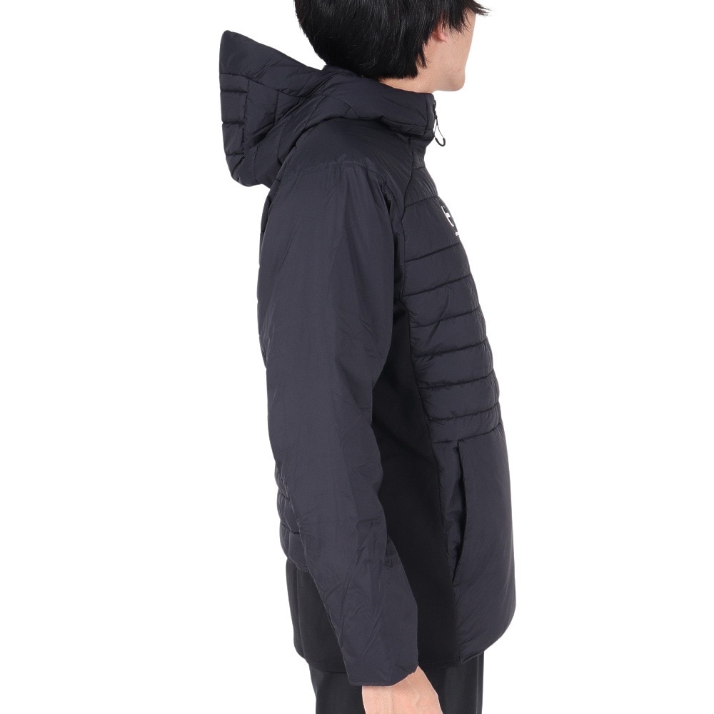 デサント（DESCENTE）（メンズ）AERO CAPSULE ハイブリッド バックロゴ フルジップフーディー DMMWJC40 BK