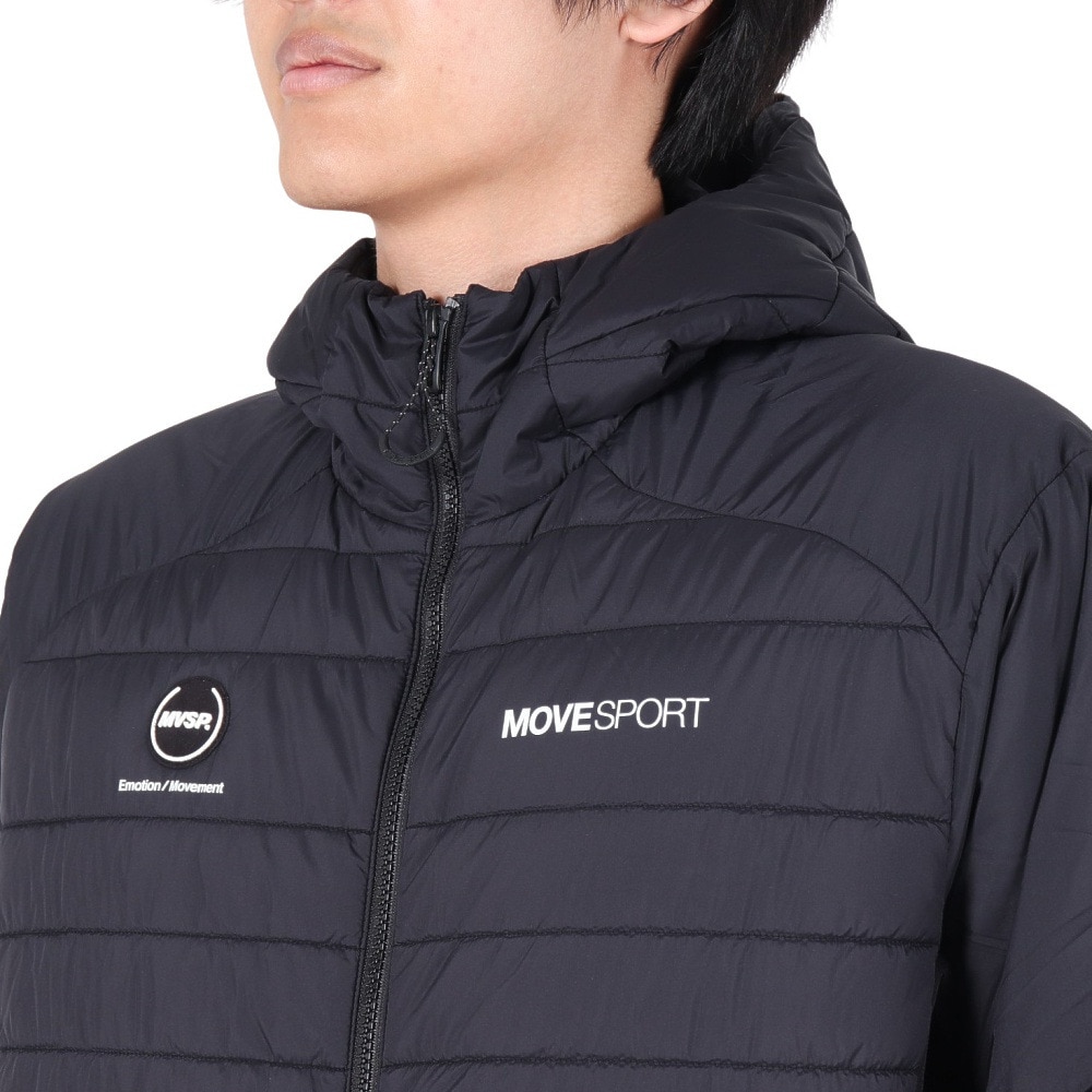 デサント（DESCENTE）（メンズ）AERO CAPSULE ハイブリッド バックロゴ フルジップフーディー DMMWJC40 BK
